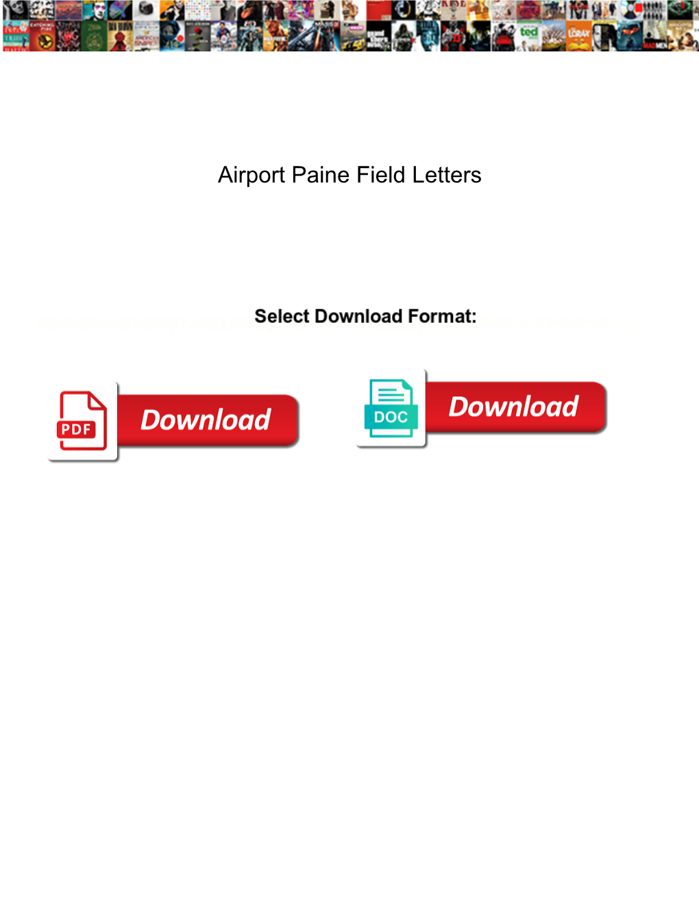 Airport Paine Field Letters