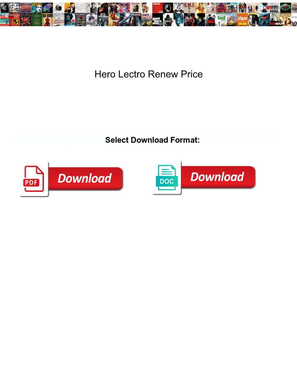 Hero Lectro Renew Price