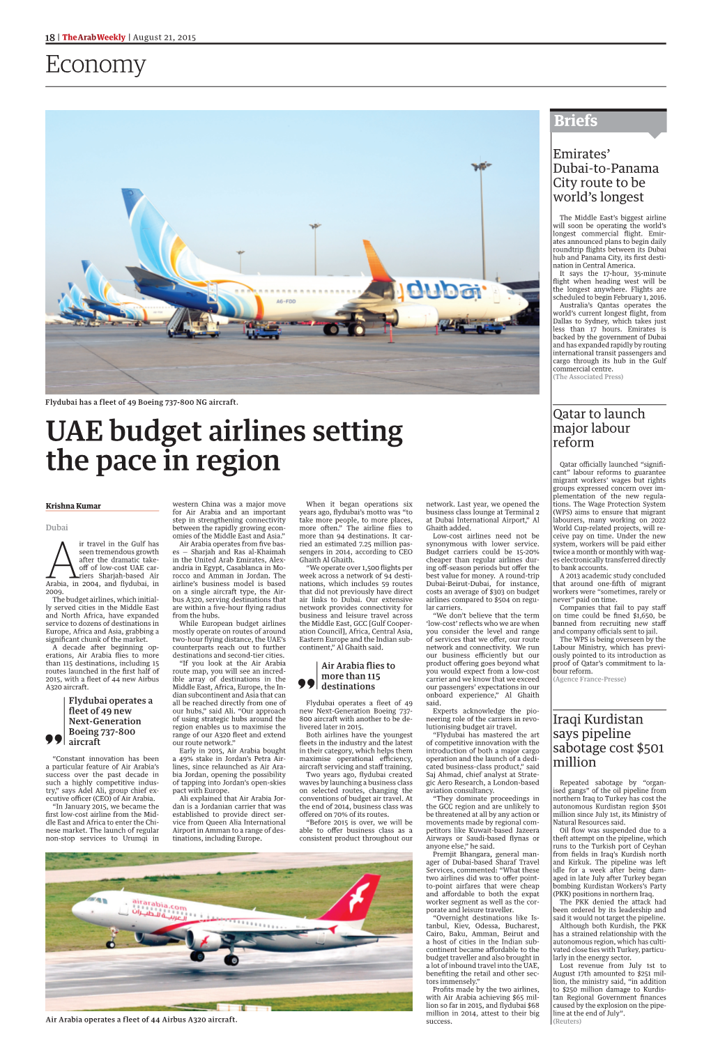 UAE Budget Airlines Setting the Pace in Region