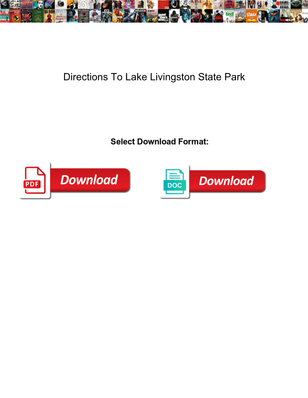 Directions to Lake Livingston State Park