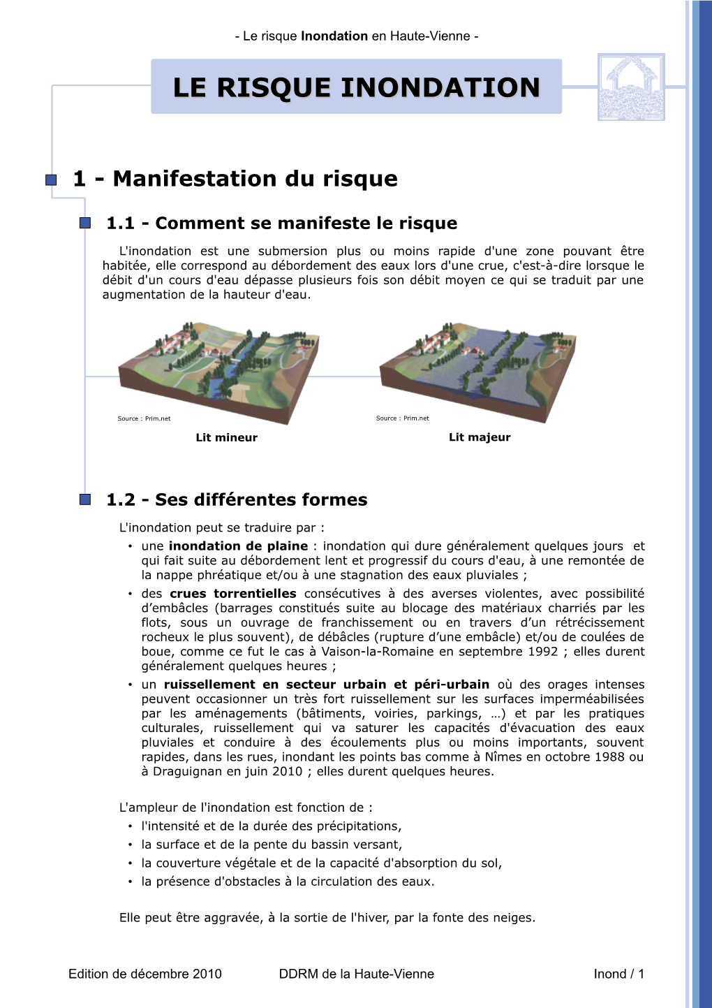 Le Risque Inondation En Haute-Vienne