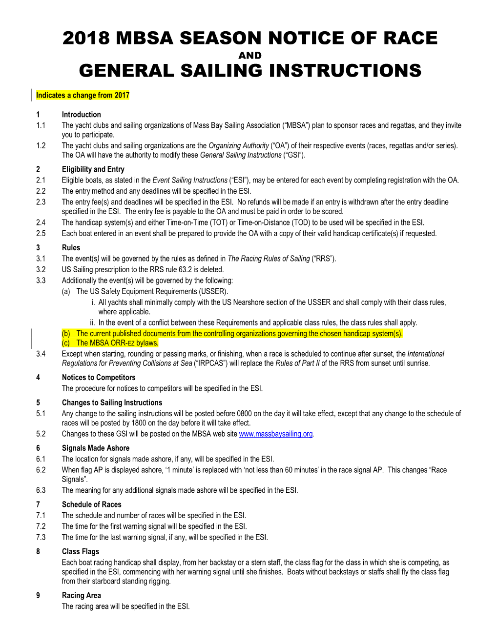 MBSA General Sailing Instructions 2018 V5
