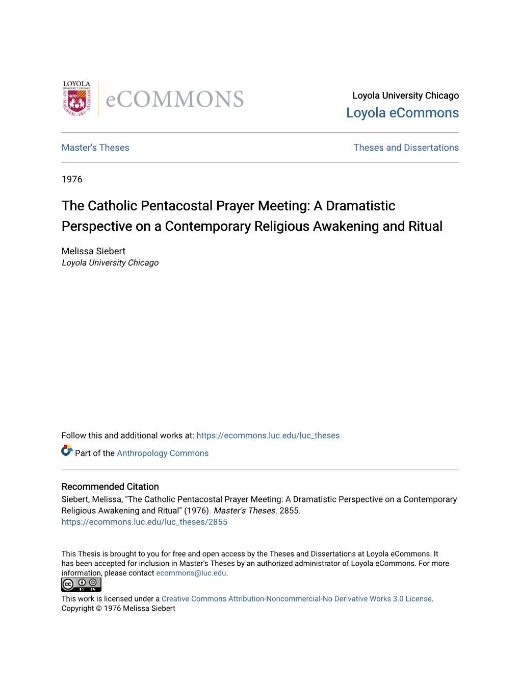 The Catholic Pentacostal Prayer Meeting: a Dramatistic Perspective on a Contemporary Religious Awakening and Ritual