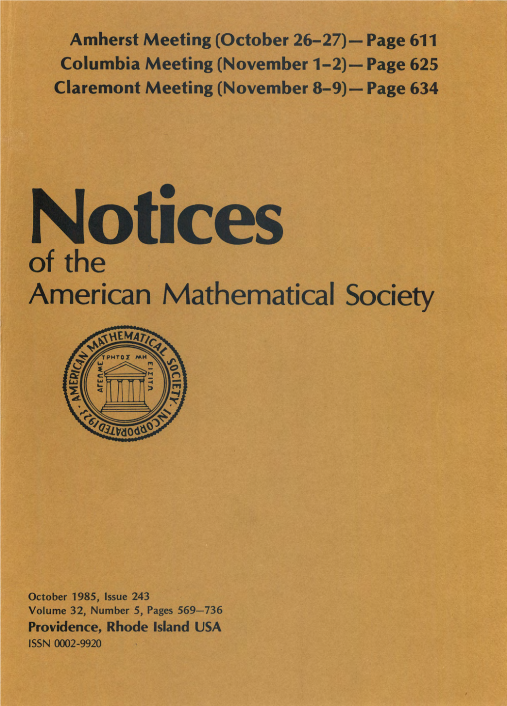 Notices of the American Mathematical Society