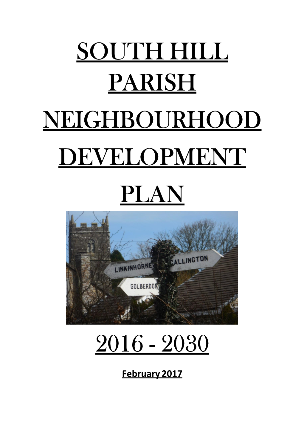 South Hill Neighbourhood Development Plan