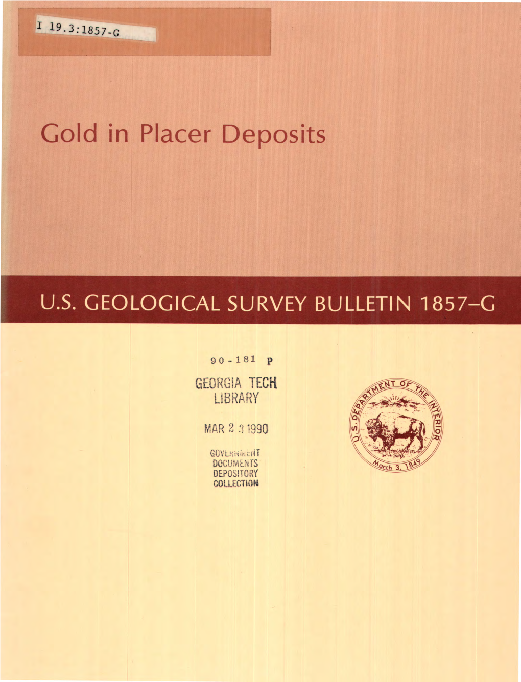 Gold in Placer Deposits