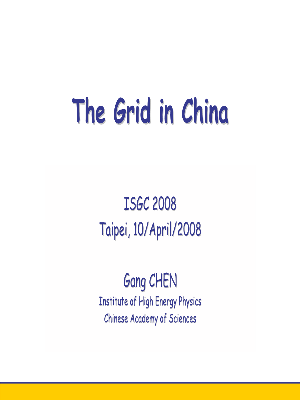 The Grid in China