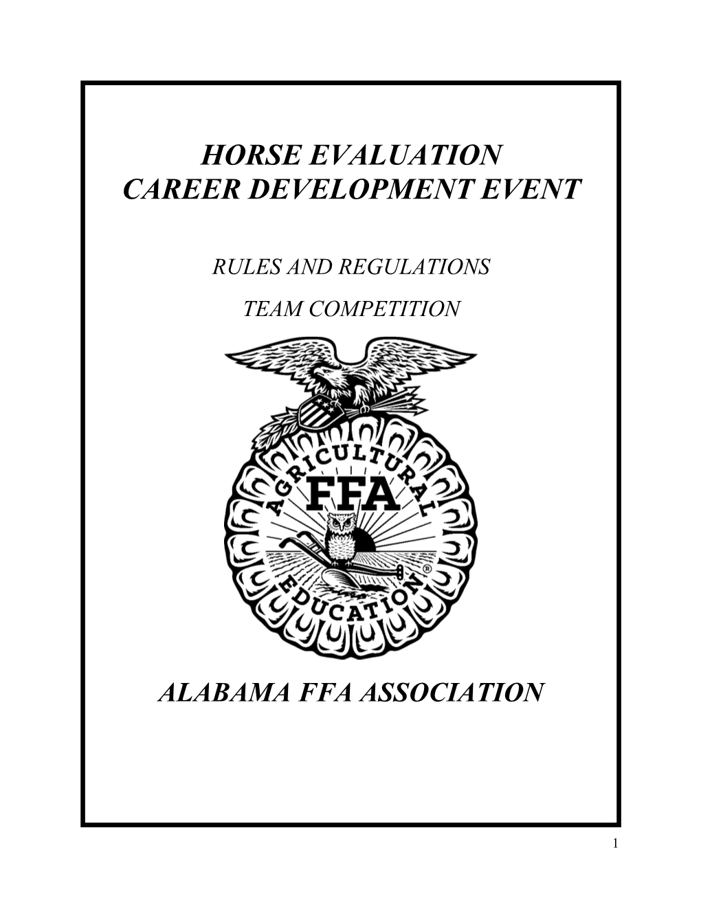 Horse Evaluation Career Development Event