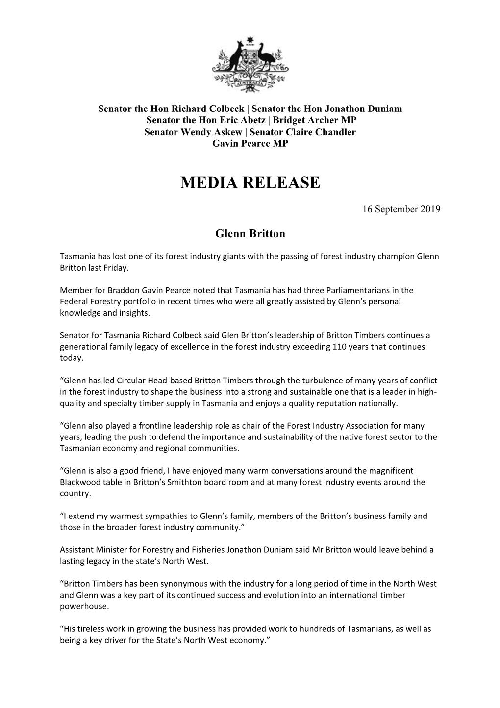 Media Release