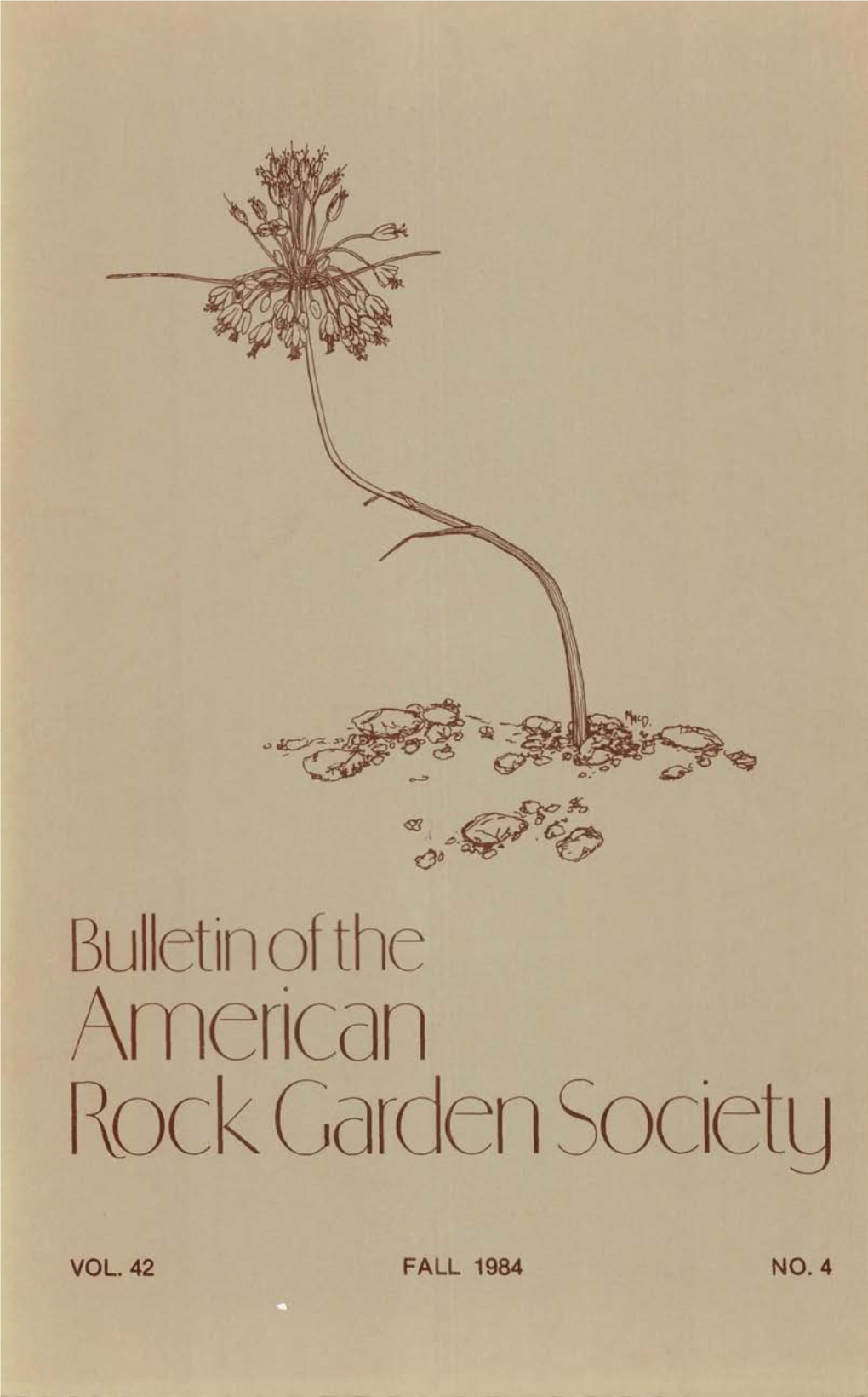 Bulletin of the Merican Rock Garden Society