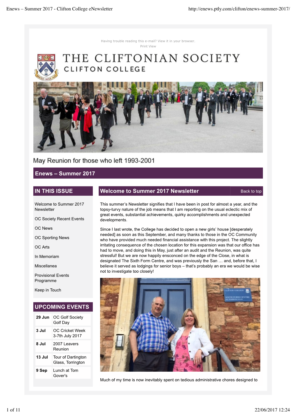 Summer 2017 - Clifton College Enewsletter