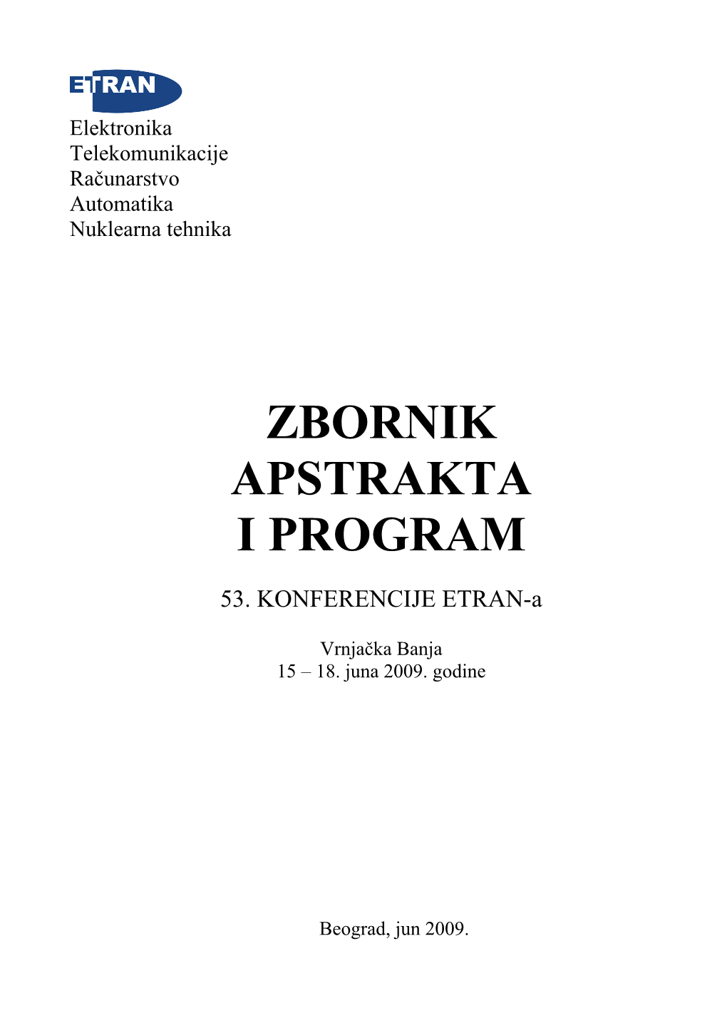 Zbornik Apstrakta I Program