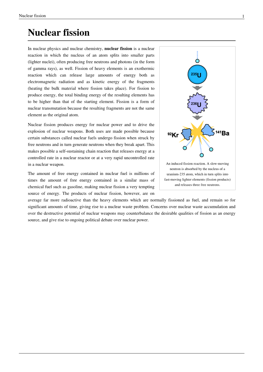 Nuclear Fission 1 Nuclear Fission