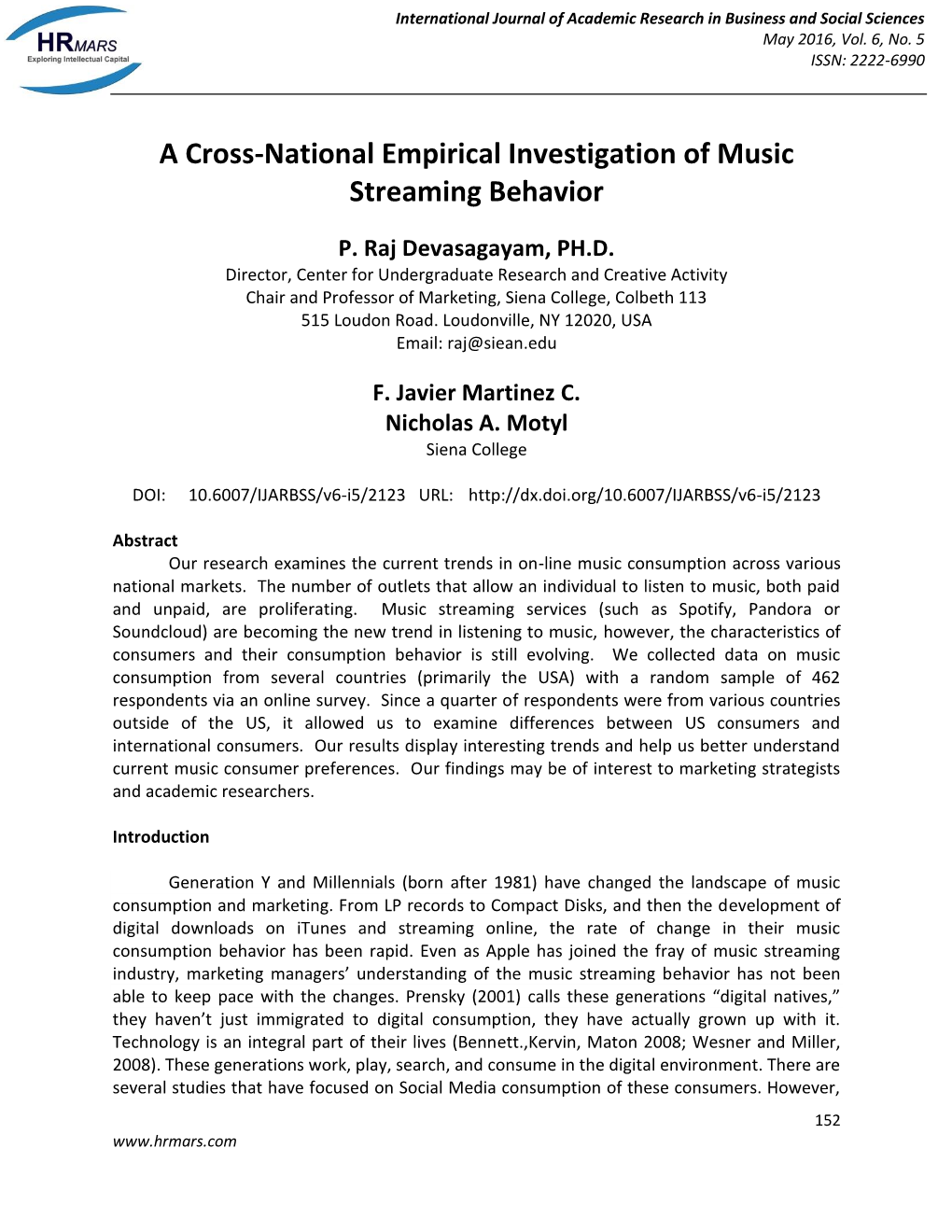 A Cross-National Empirical Investigation of Music Streaming Behavior