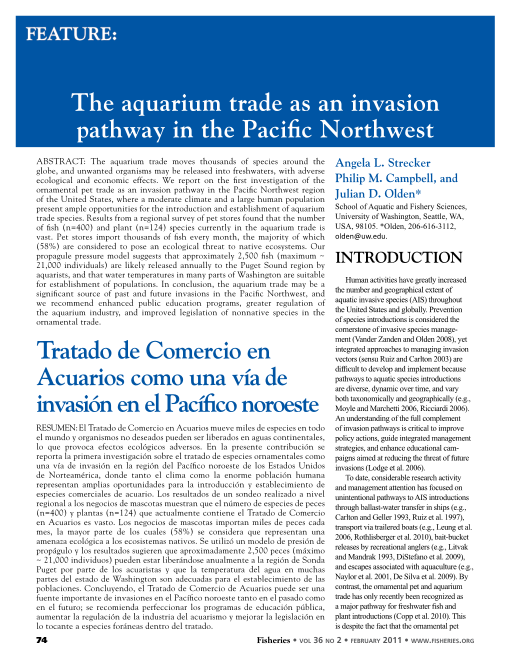 The Aquarium Trade As an Invasion Pathway in the Pacific Northwest