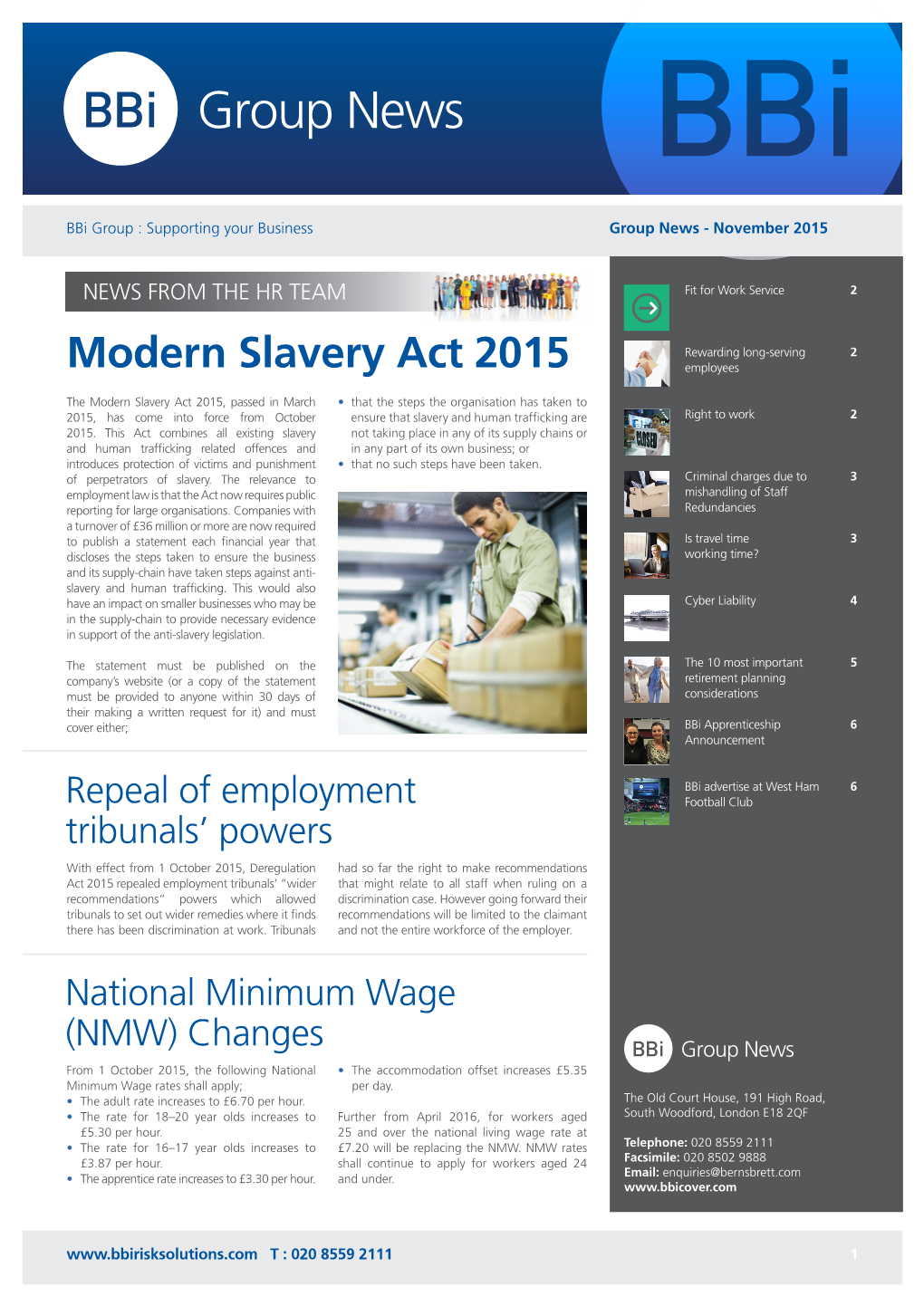 Modern Slavery Act 2015 Employees