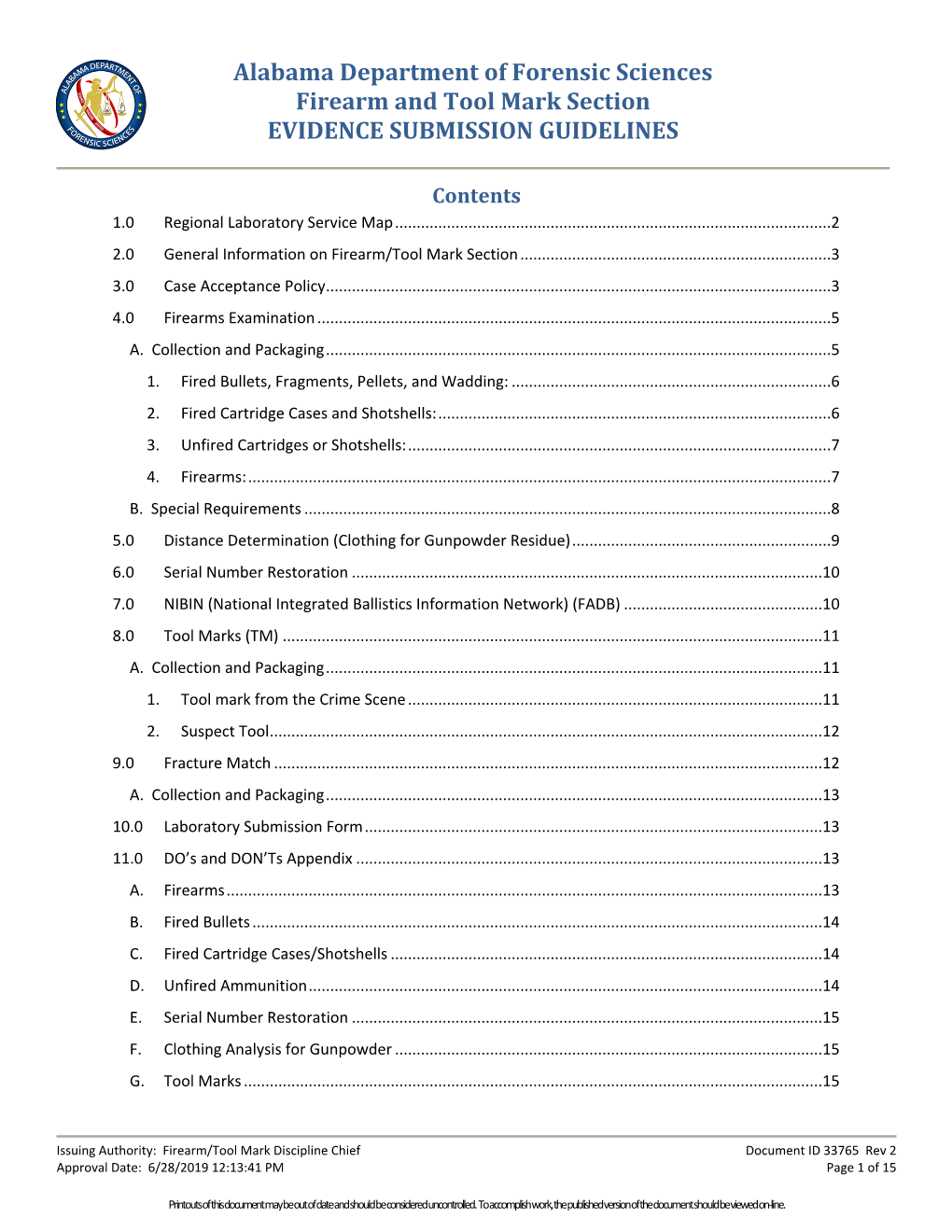 FATM Evidence Submission Guidelines