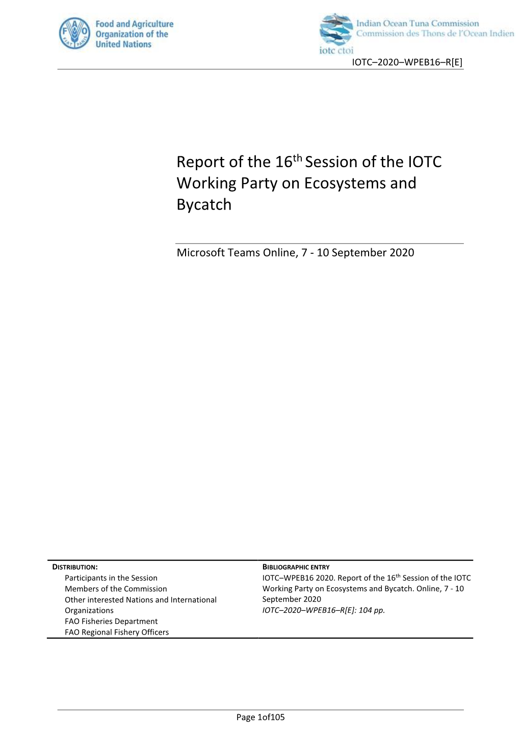 Report of the Ninth Session