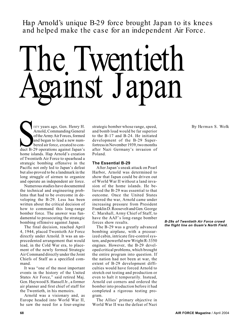 The Twentieth Against Japan