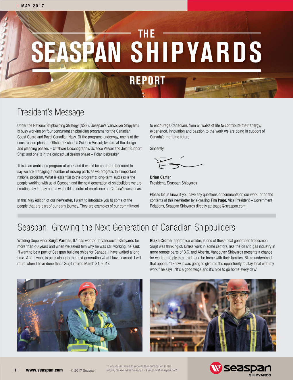 Seaspan Shipyards Report