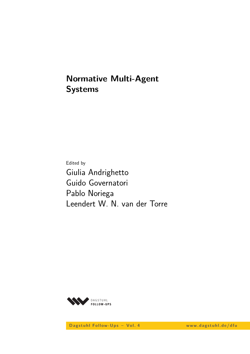 Normative Multi-Agent Systems