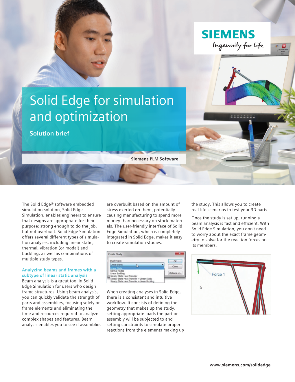 Solid Edge for Simulation and Optimization Solution Brief