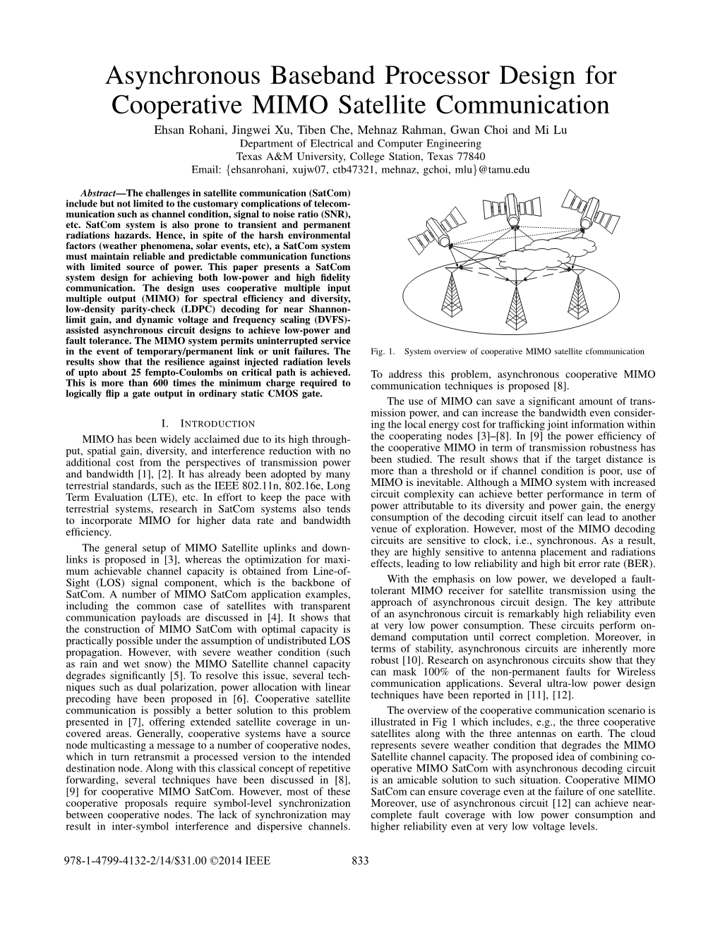 Asynchronous Baseband Processor Design for Cooperative MIMO