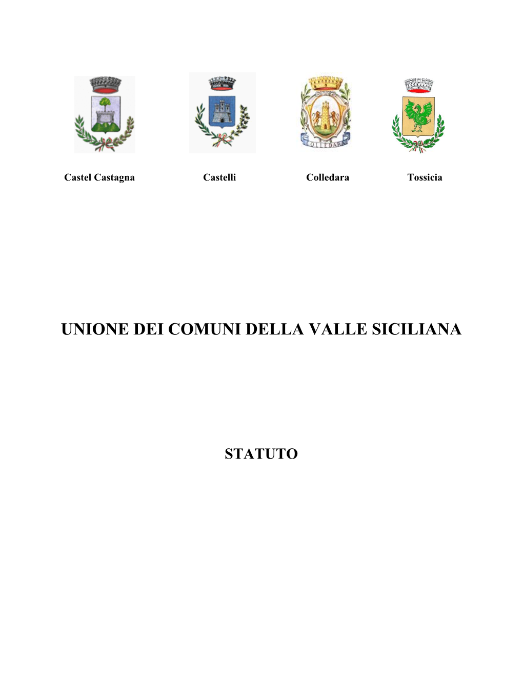 Statuto Dell'unione Dei Comuni Della Valle Siciliana