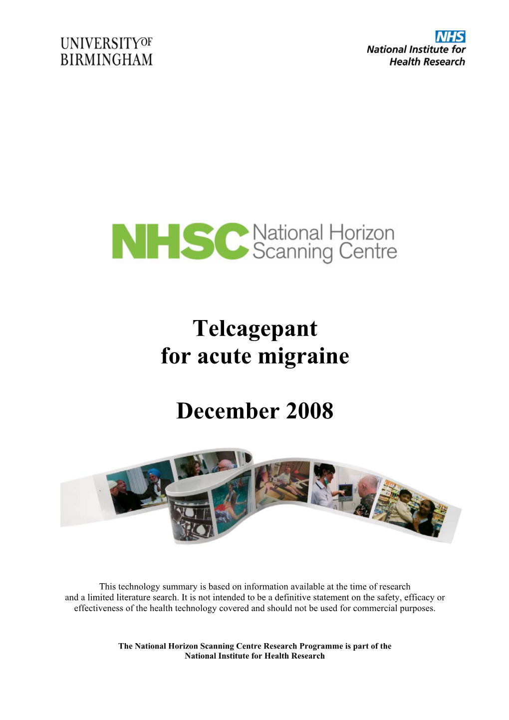 Telcagepant for Acute Migraine