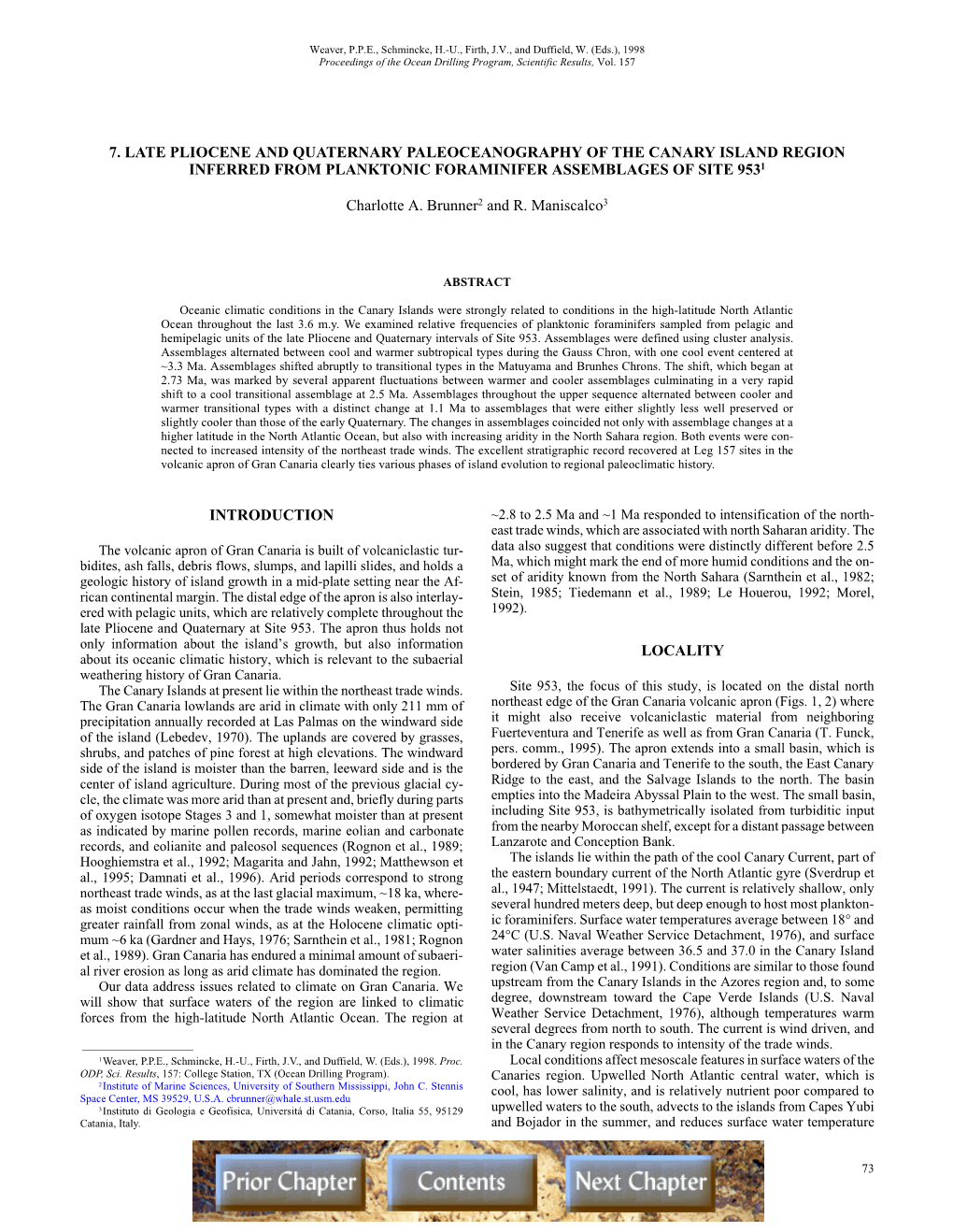 Late Pliocene and Quaternary Paleoceanography of the Canary Island Region Inferred from Planktonic Foraminifer Assemblages of Site 9531