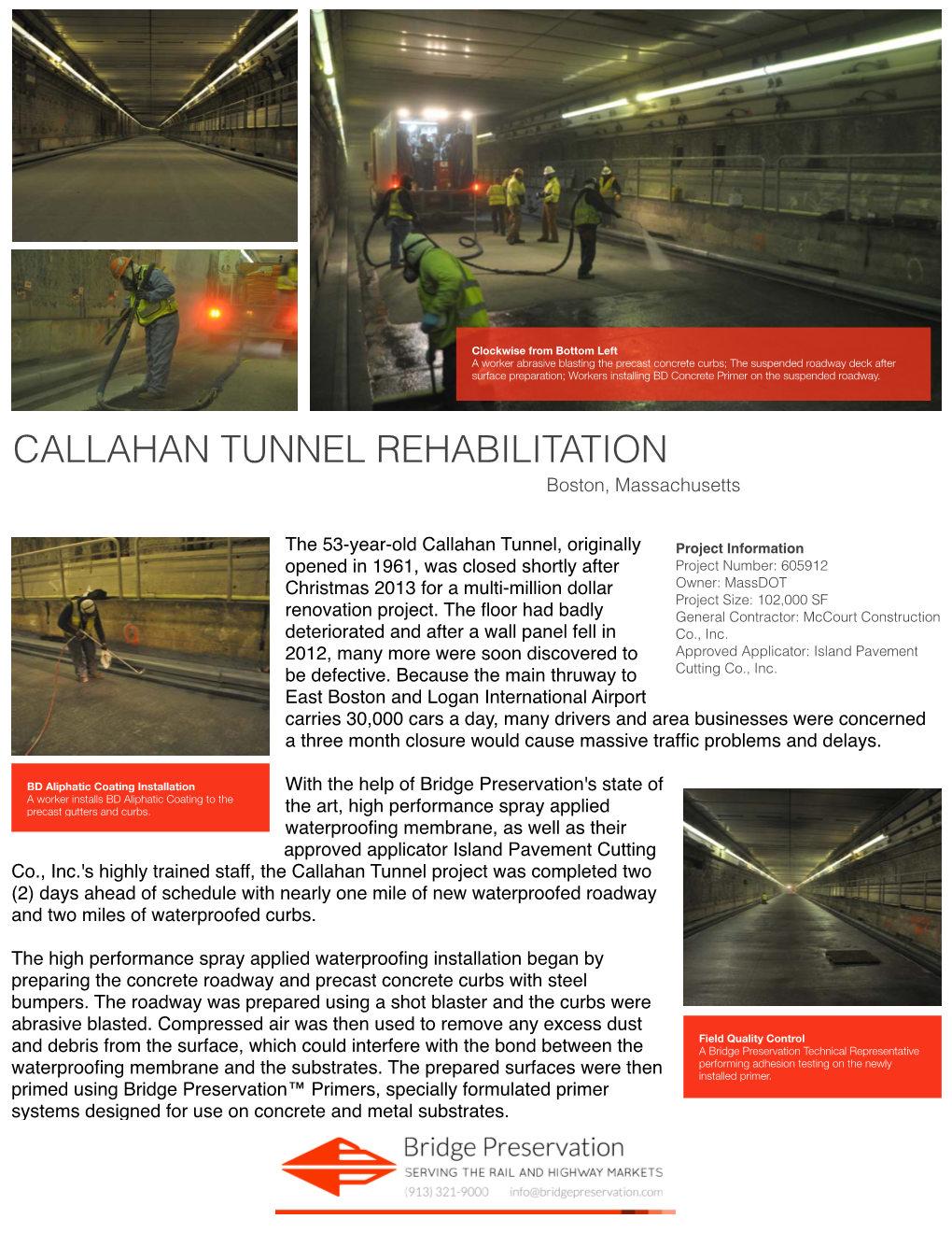 CALLAHAN TUNNEL REHABILITATION Boston, Massachusetts