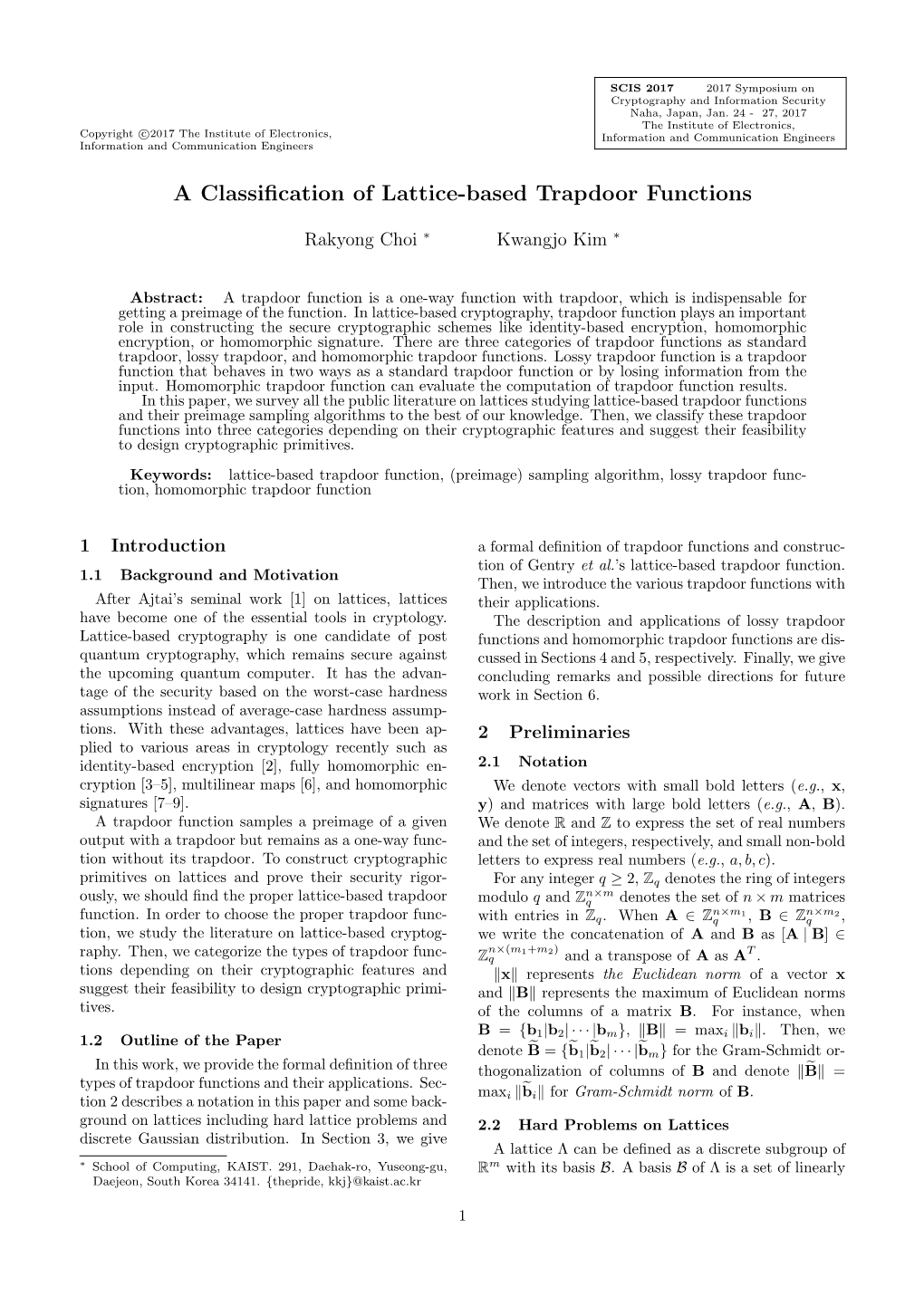 A Classification of Lattice-Based Trapdoor Functions