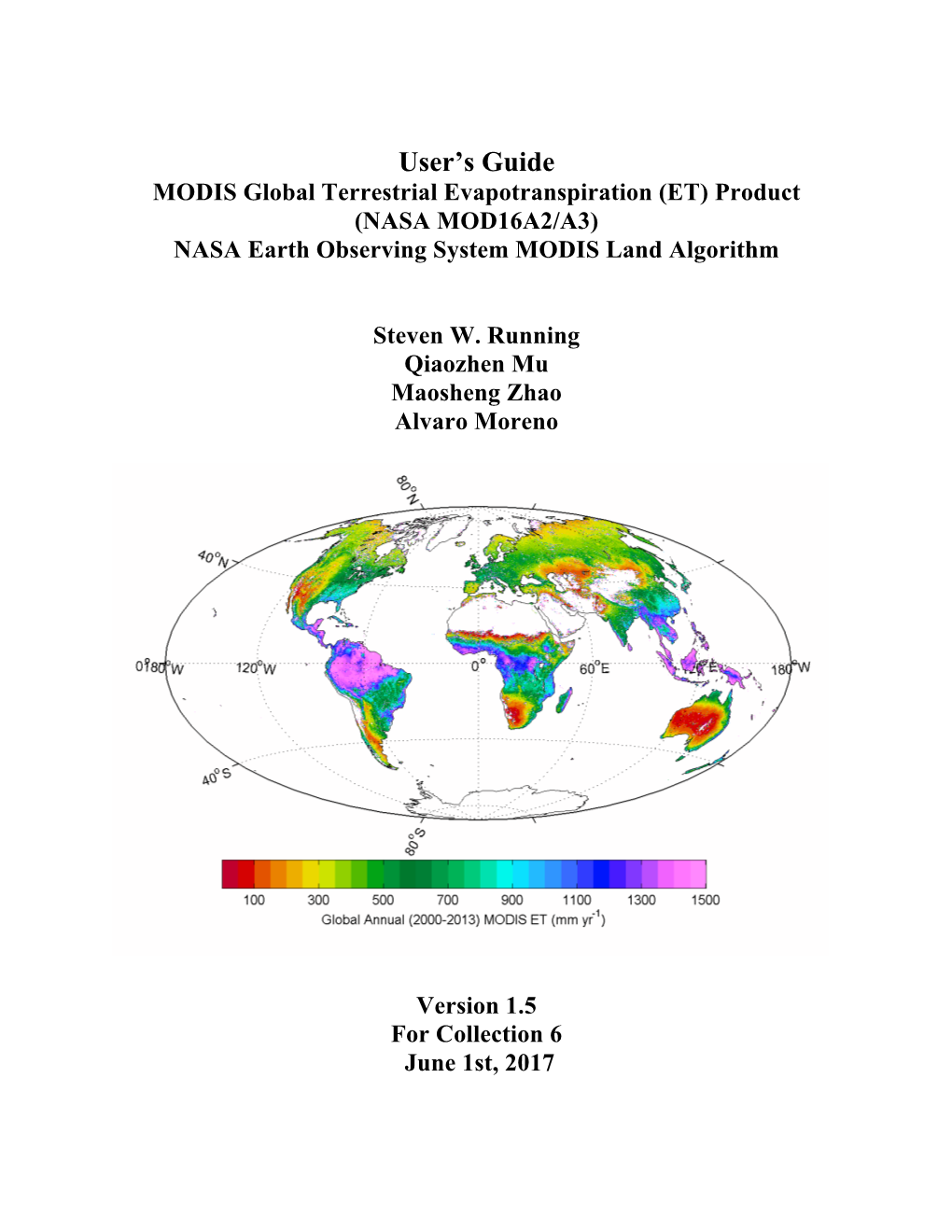 User's Guide MODIS Global Terrestrial Evapotranspiration (ET)