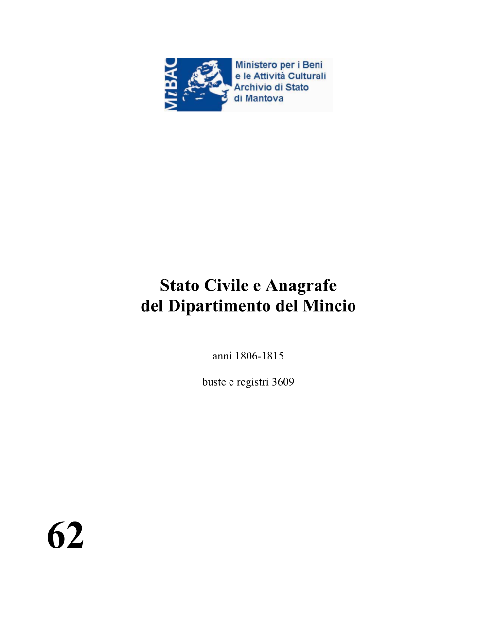 Stato Civile E Anagrafe Del Dipartimento Del Mincio