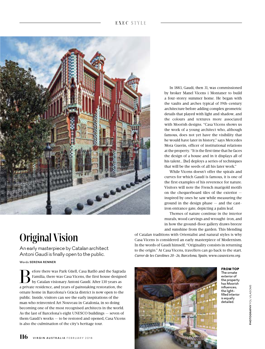 Original Vision Casa Vicens Is Considered an Early Masterpiece of Modernism