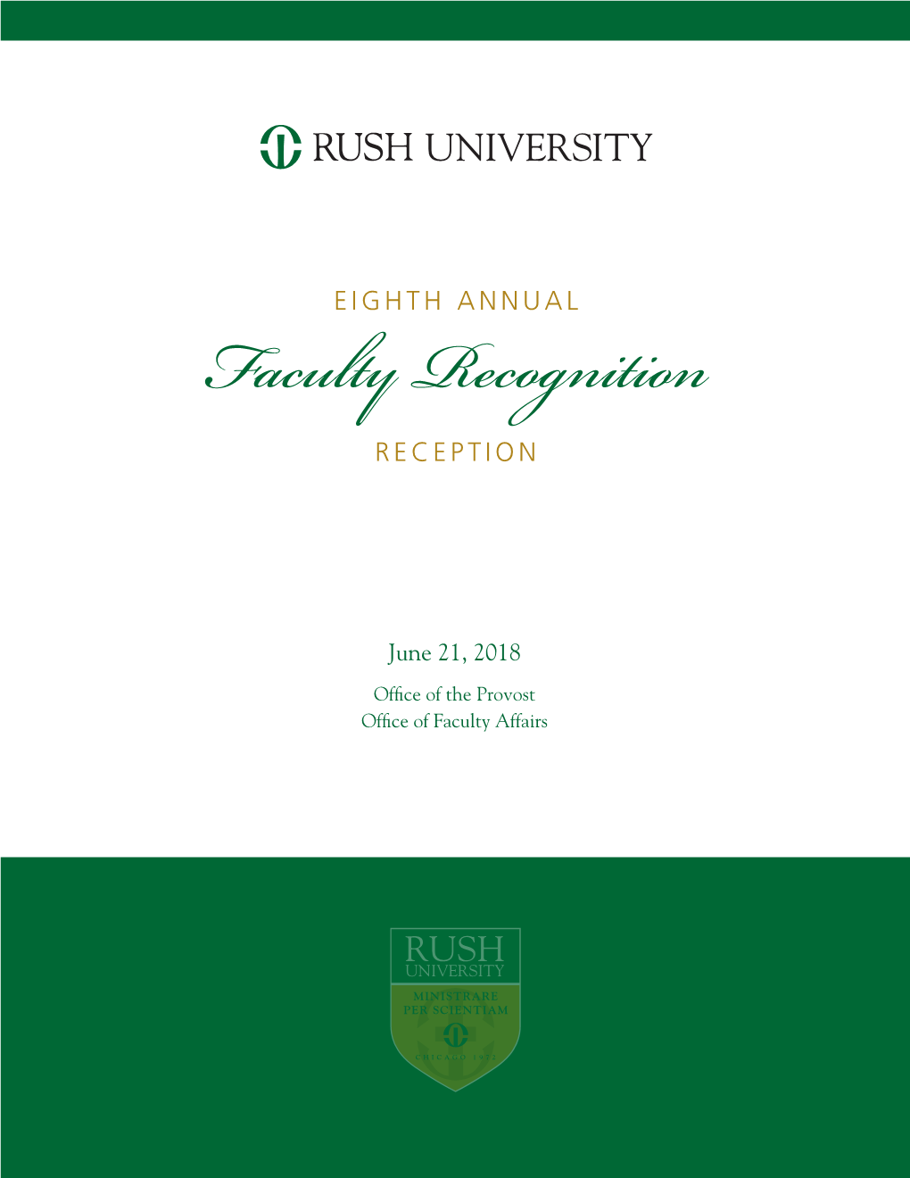 Faculty Recognition RECEPTION
