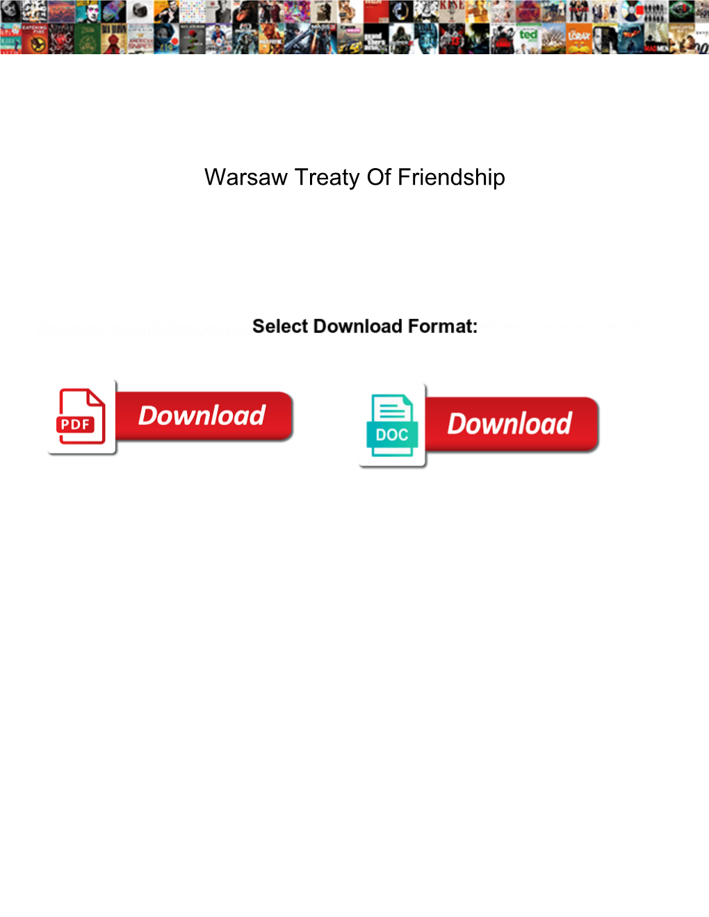 Warsaw Treaty of Friendship