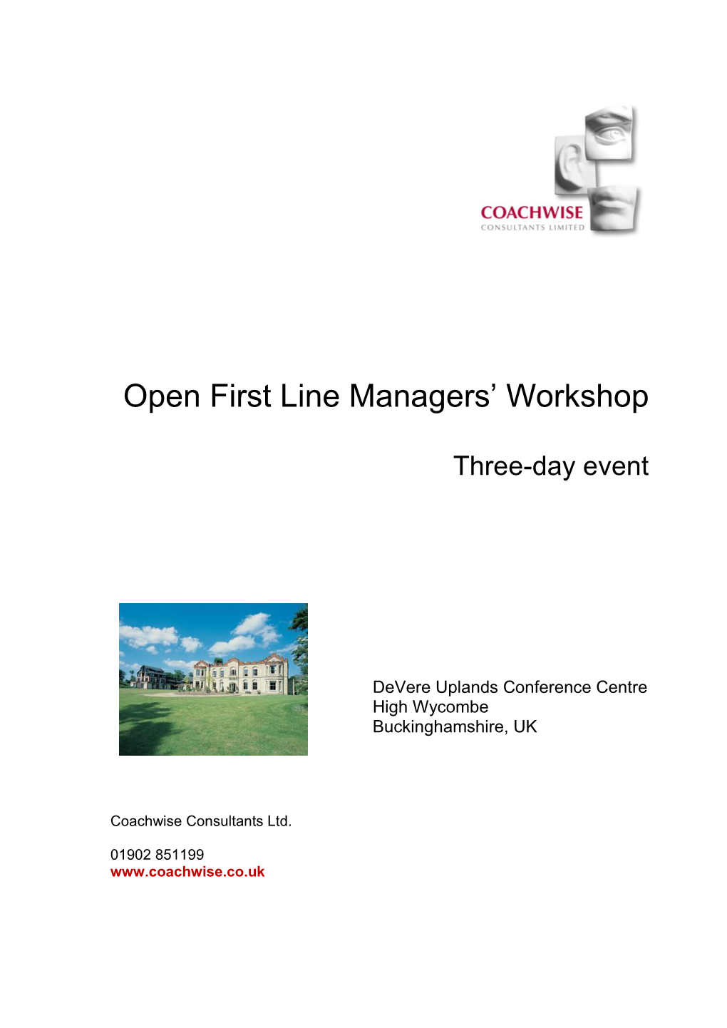 Open First Line Managers' Workshop