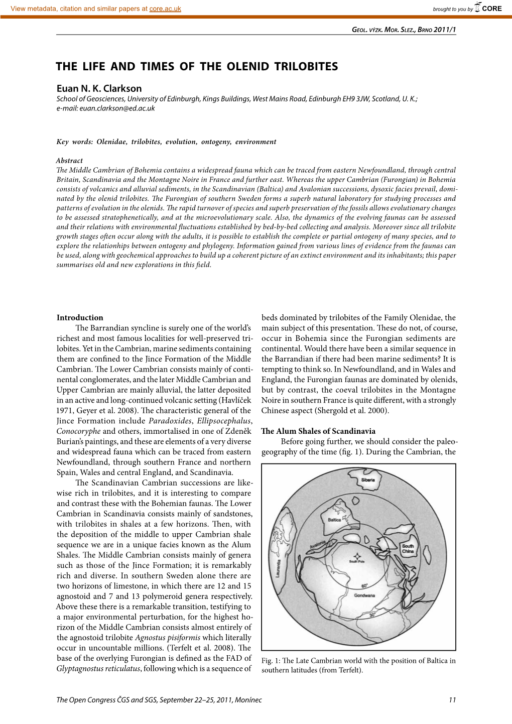 The Life and Times of the Olenid Trilobites