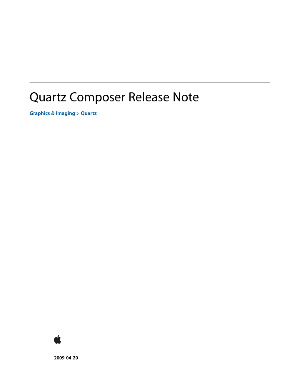 Quartz Composer Release Notes for Mac OS X V10.6 5