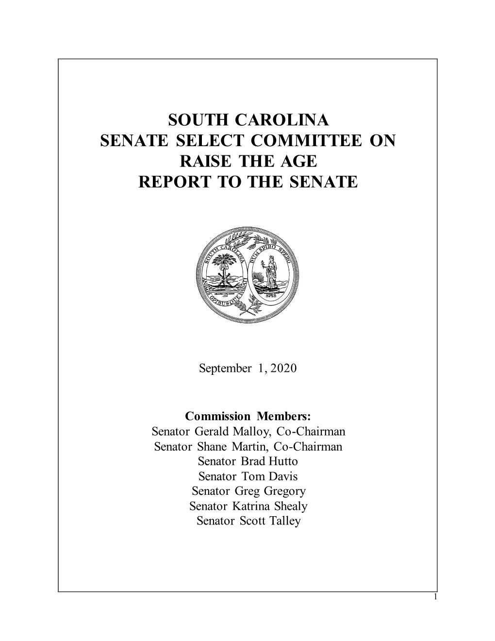 S.C. Senate Select Committee on Raise