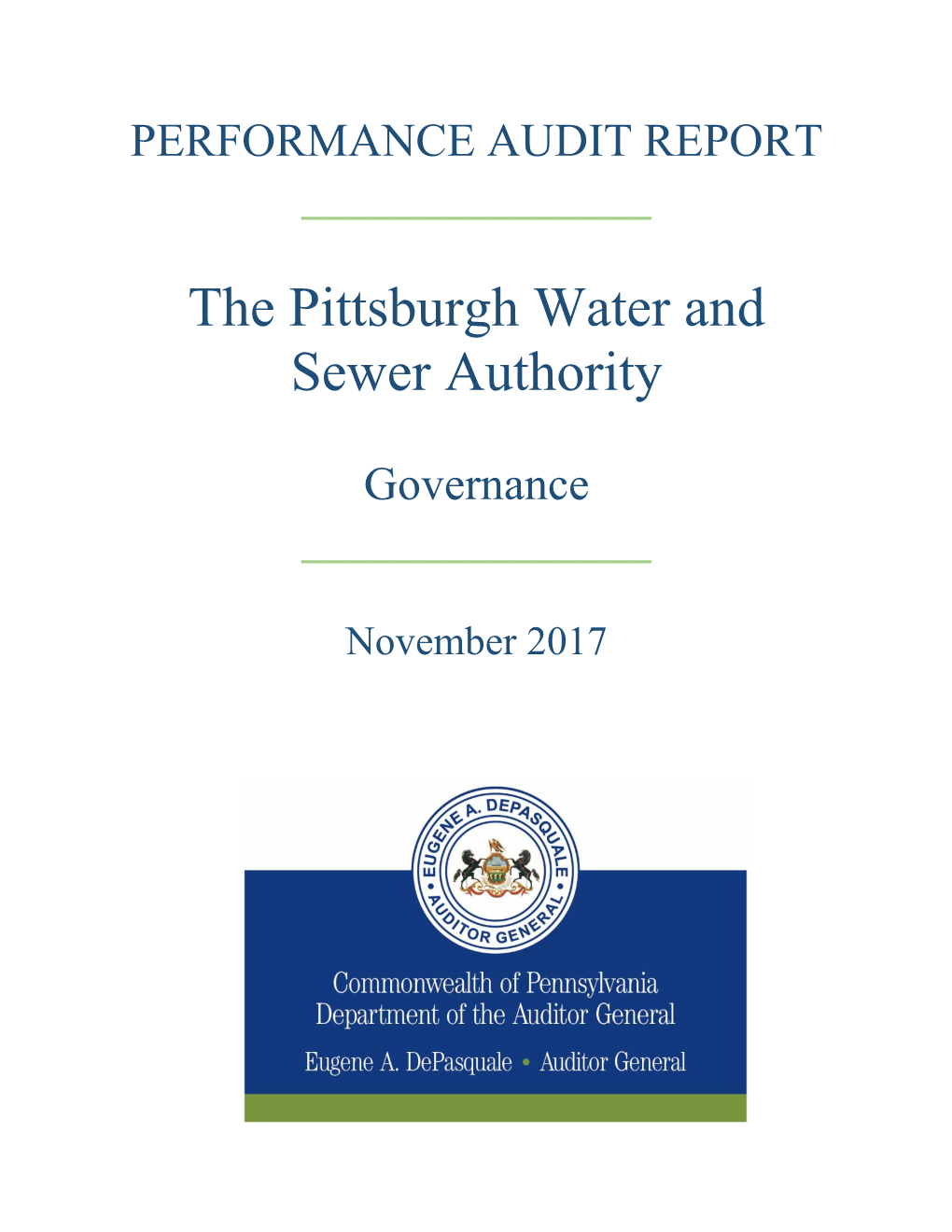 The Pittsburgh Water and Sewer Authority