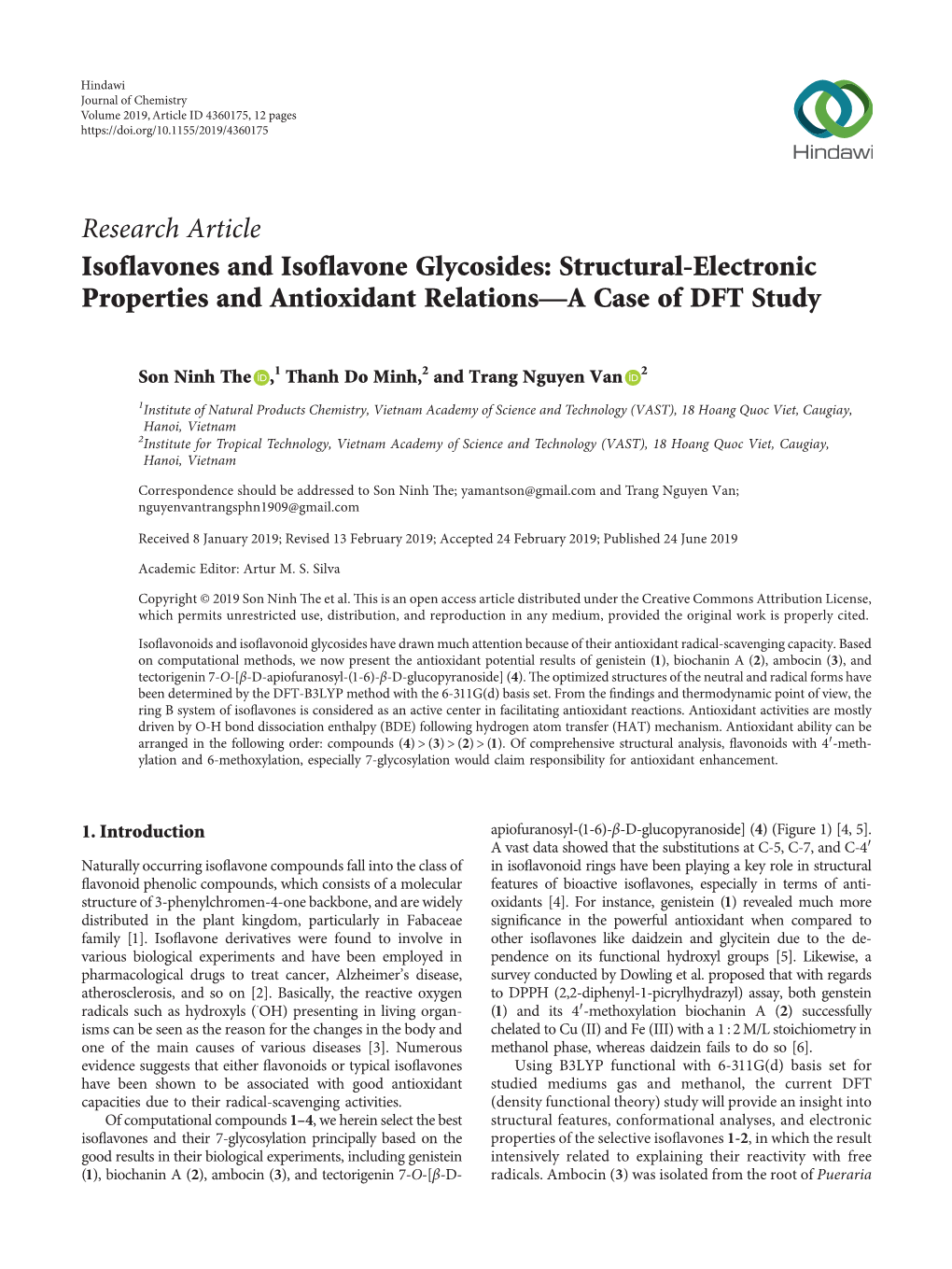 Structural-Electronic Properties and Antioxidant Relations—A Case of DFT Study