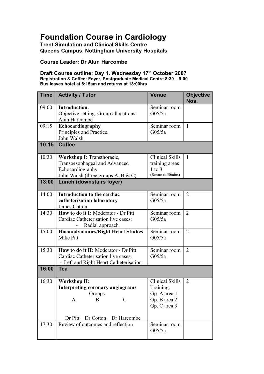 Foundation Course in Cardiology