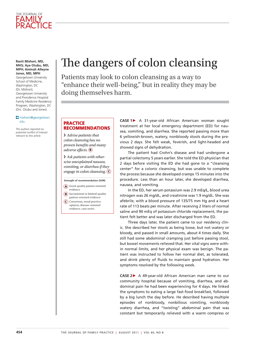 The Dangers of Colon Cleansing