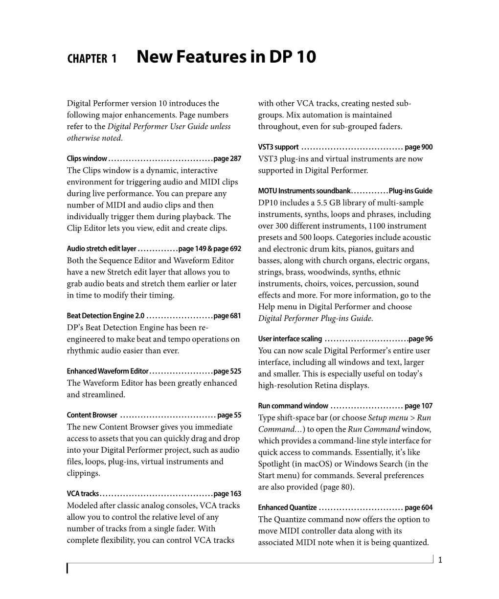 New Features in Digital Performer 10