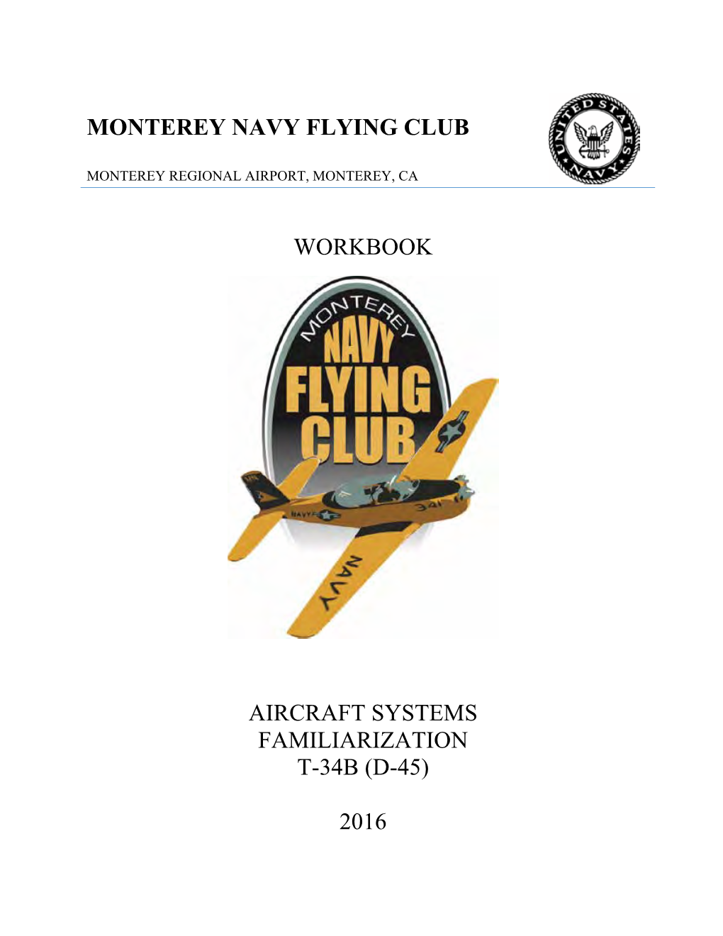 Monterey Navy Flying Club Workbook Aircraft Systems