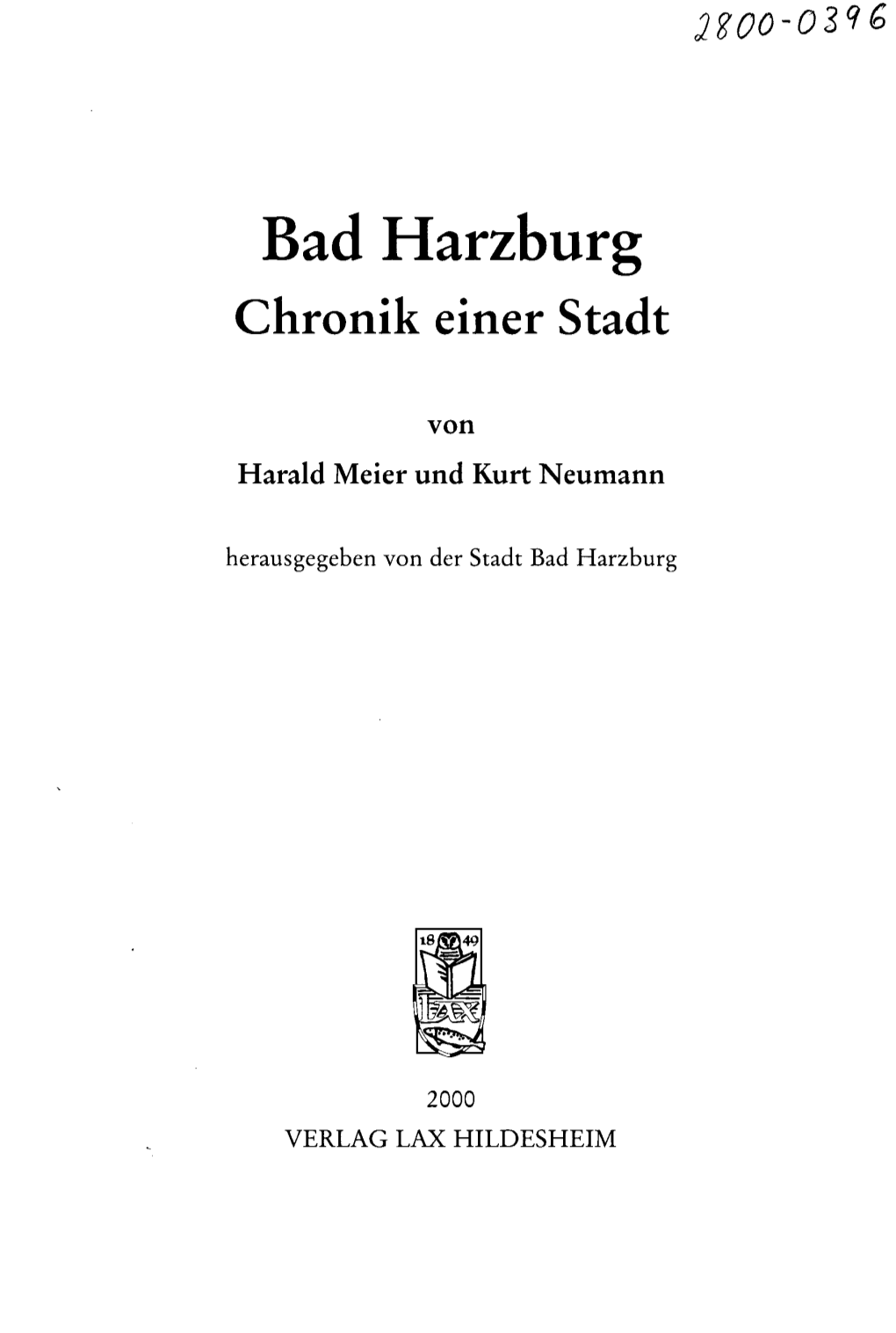 Bad Harzburg Chronik Einer Stadt