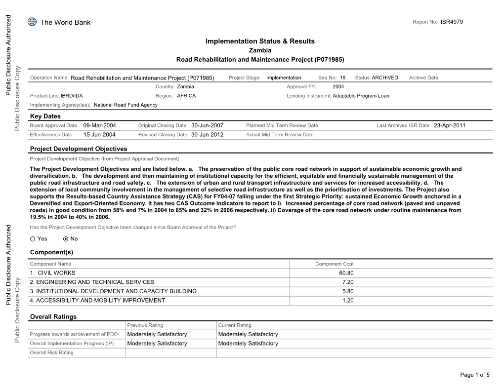 World Bank Document