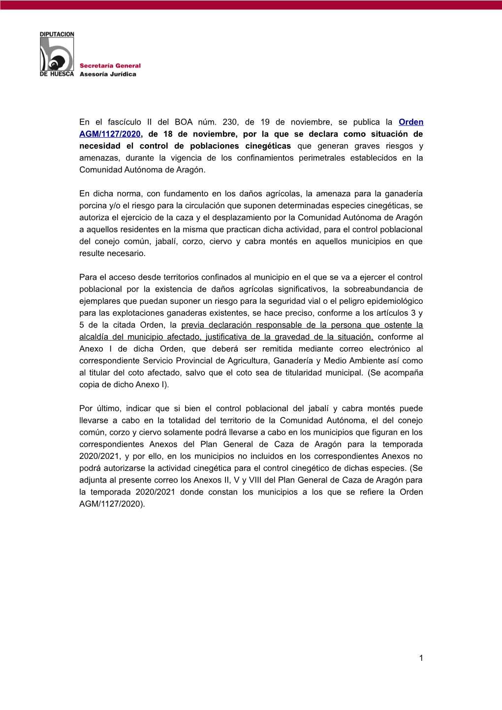 En El Fascículo II Del BOA Núm. 230, De 19 De Noviembre, Se Publica La